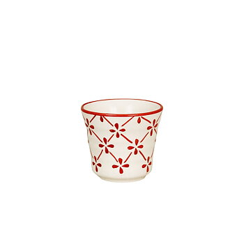 MUGG LITEN - VIT/RÖD