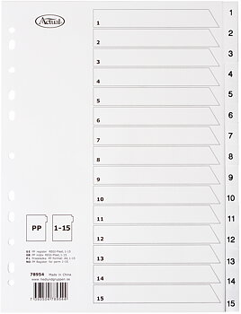 Register Regi-12 A4 flik 1-15