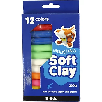 Modellera, 200g, Mixade färger