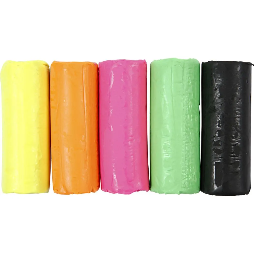 Modellera, 400g, Mixade färger Neon