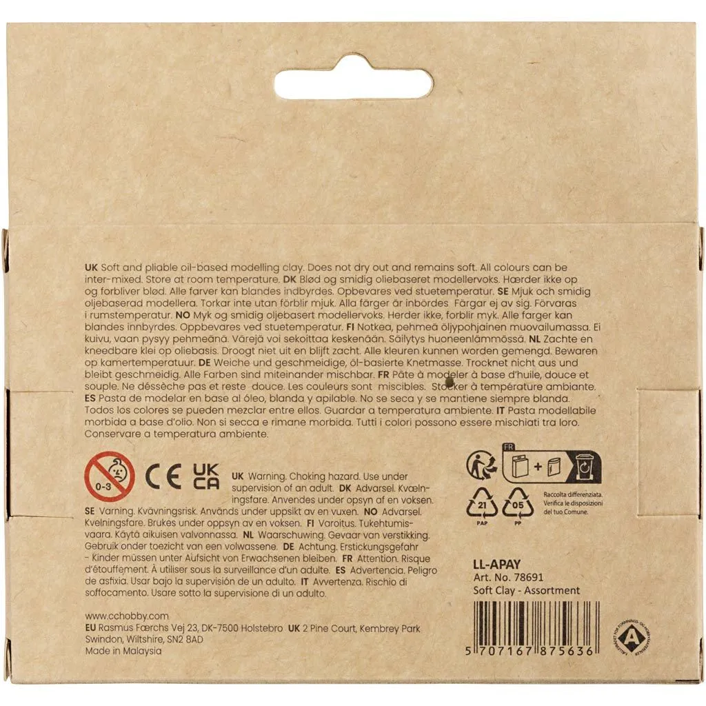 Modellera, 400g, Mixade färger Neon - 3
