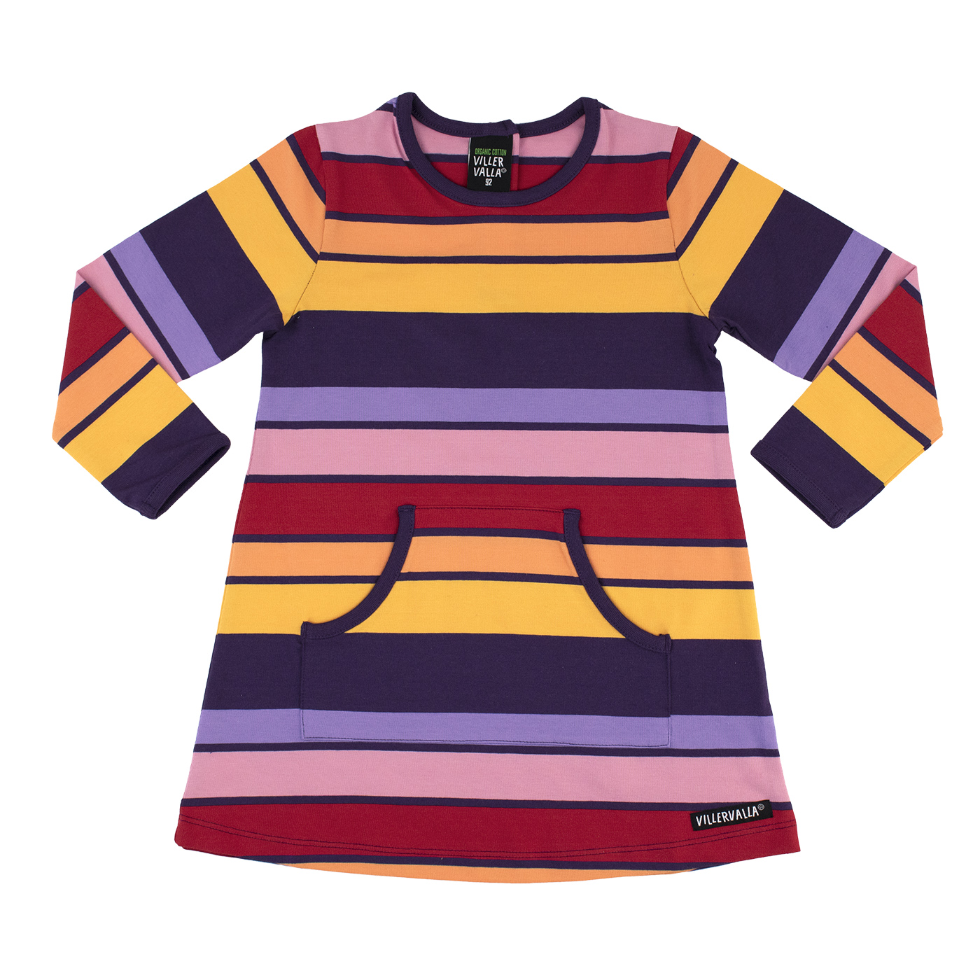 PLUM LONG SLEEVED T-SHIRT WITH A FRONT POCKET IN JERSEY, CHILD PLUM LONG SLEEVED T-SHIRT WITH A FRONT POCKET IN JERSEY, CHILD