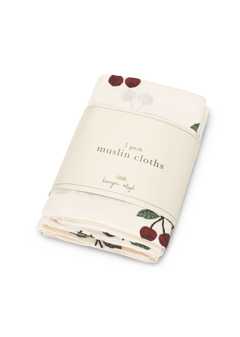 3 PACK MUSLIN CLOTH GOTS MA GRANDE CERISE 