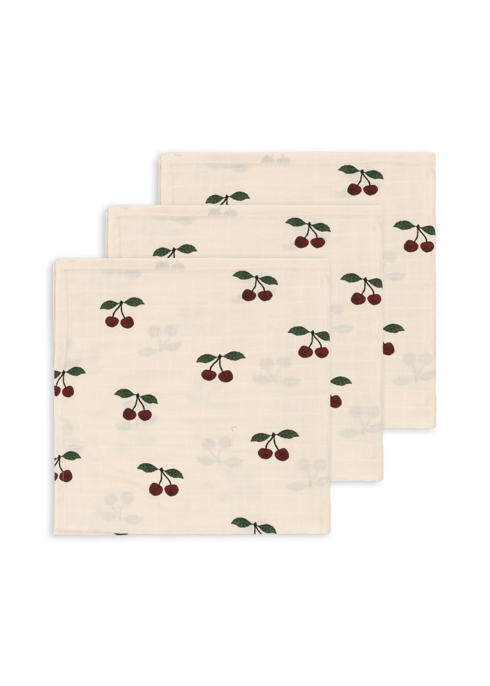 3 PACK MUSLIN CLOTH GOTS MA GRANDE CERISE  - 2