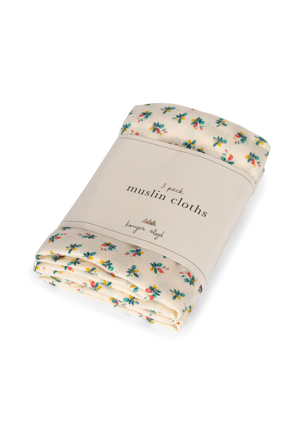 3 PACK MUSLIN CLOTH GOTS FLEUR COLORÉ