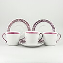Arthur Percy (1960) Three Teacups with Purple Decor 11,5 cm