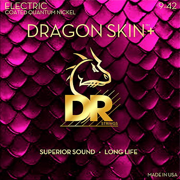 DR Dragon Skin+ DEQ-9 Quantum Nickel Electric Guitar Strings (009-042)