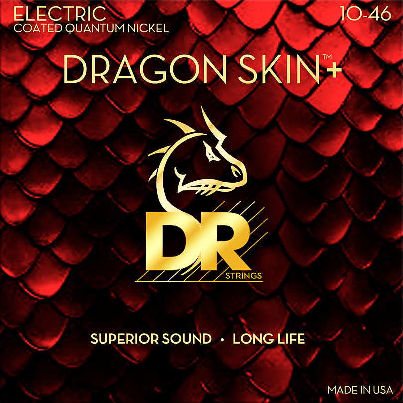 DR Dragon Skin+ DEQ-10 Quantum Nickel Electric Guitar Strings (010-046)