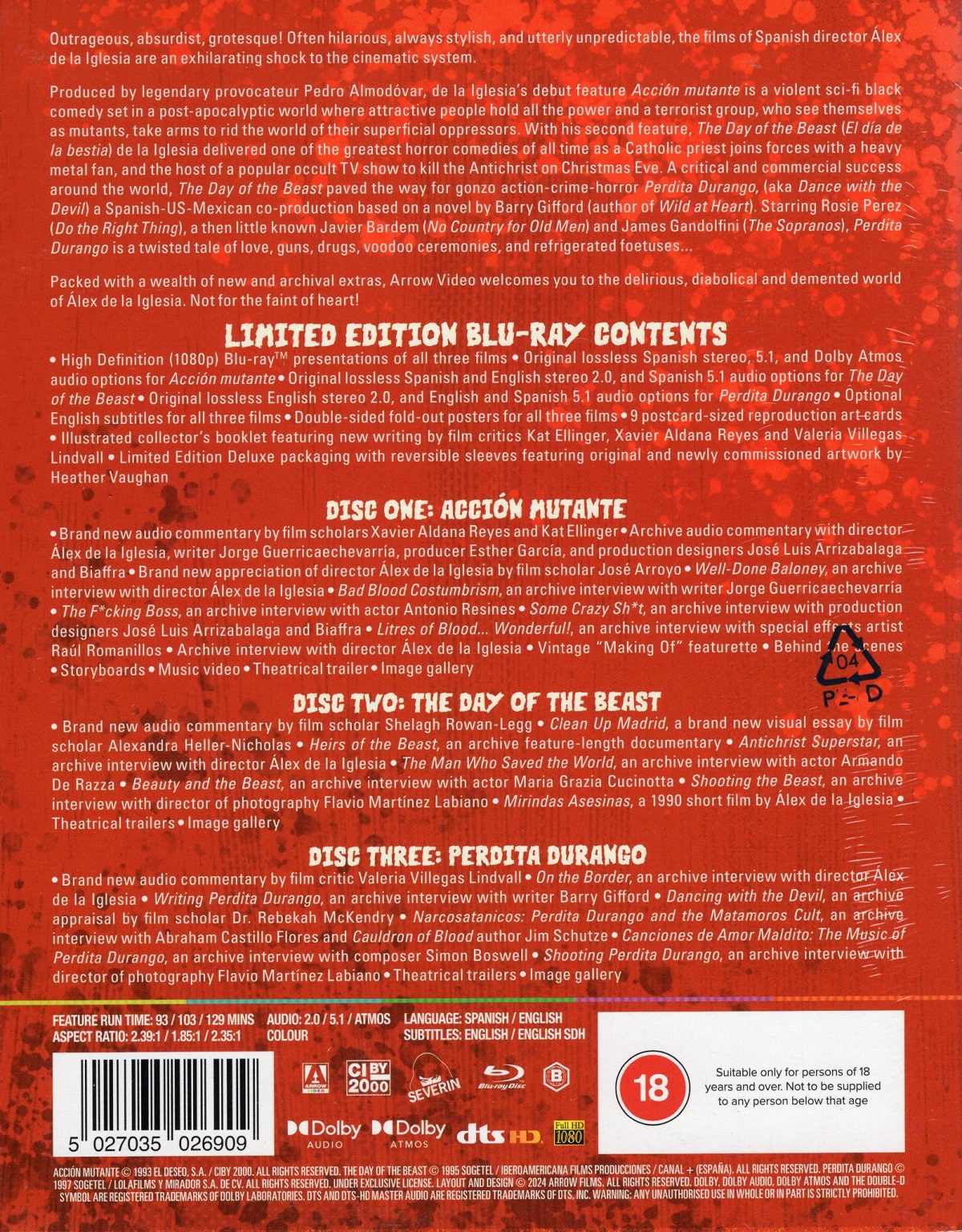Love, Death & Apocalypse: Three Films By Alex De La Iglesia (Limited Edition) (ej svensk text) (Blu-ray) - 2