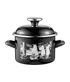 Mumin Emaljgryta med lock - 1,5 L