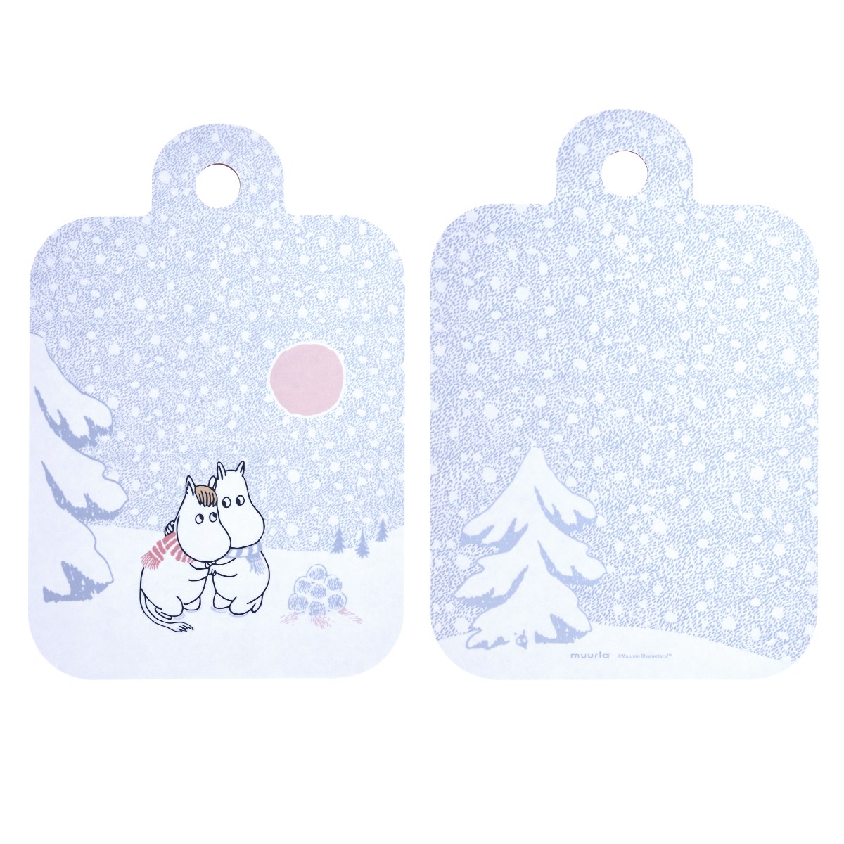 Moomin Cutting Board - Let it snow (Different front & back)