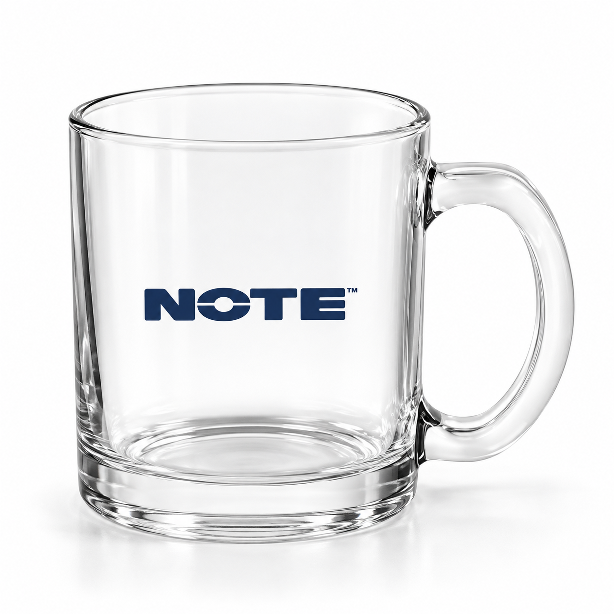 NOTE  glass mug 