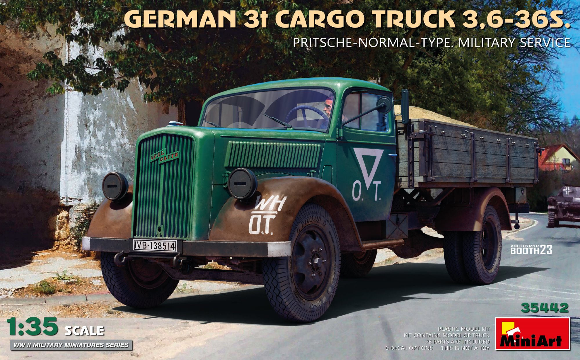 1/35 German 3t Cargo Truck 3,6-36S. Pritsche-Normal-Type. Military Service