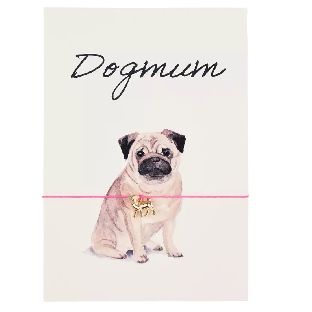 Armbandskort - Dogmum (Mops) 