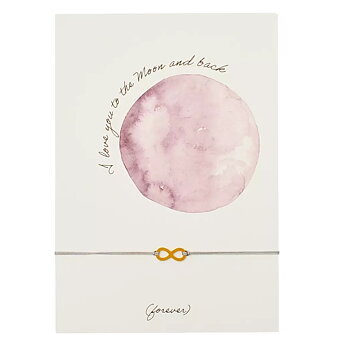 Armbandskort - I love you to the moon and back