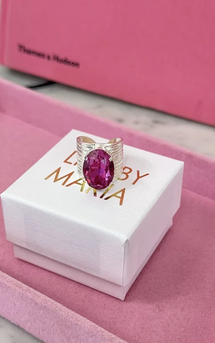 Ring Cleo Dark Rose Silver