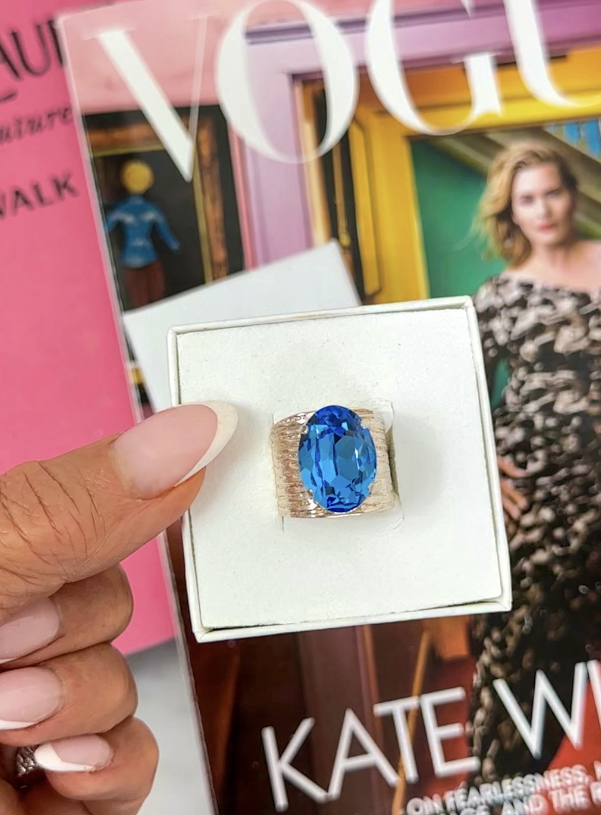 Ring Cleo Ice Blue Silver