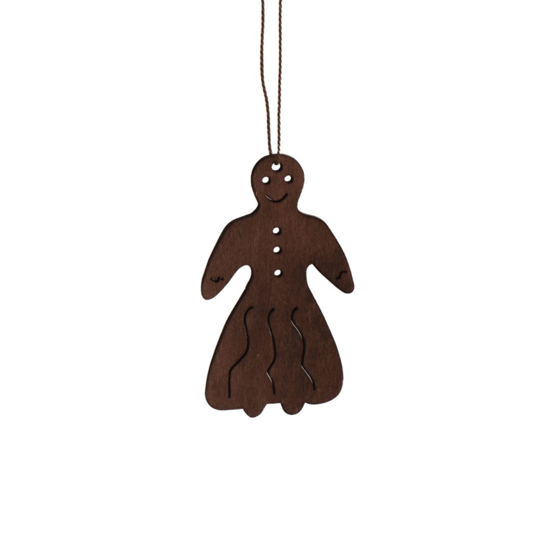 Alva Pepparkaksgumma Hängande Dekoration - Brun - 3