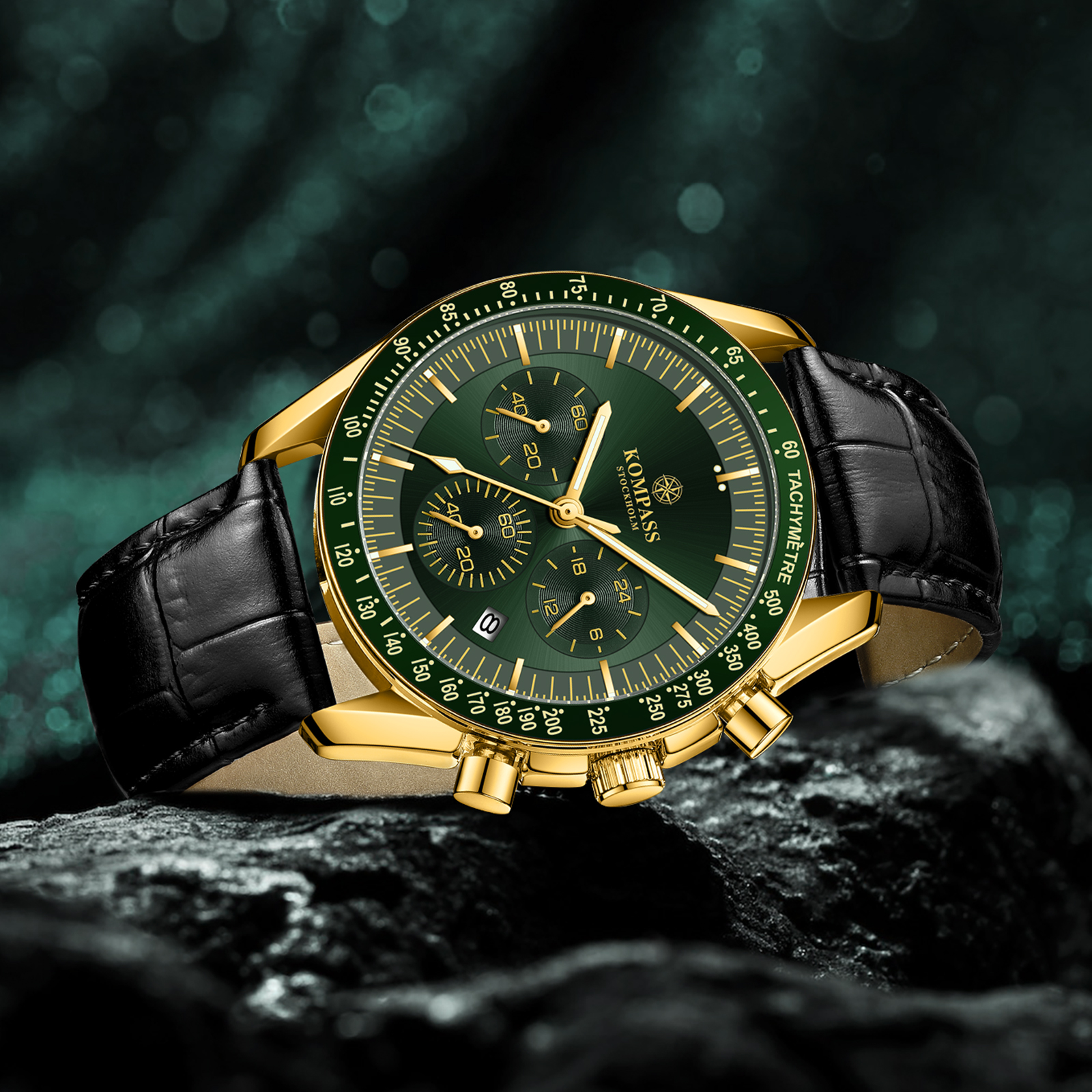 Kompass ChronoSpeed Gold Green Black - 5