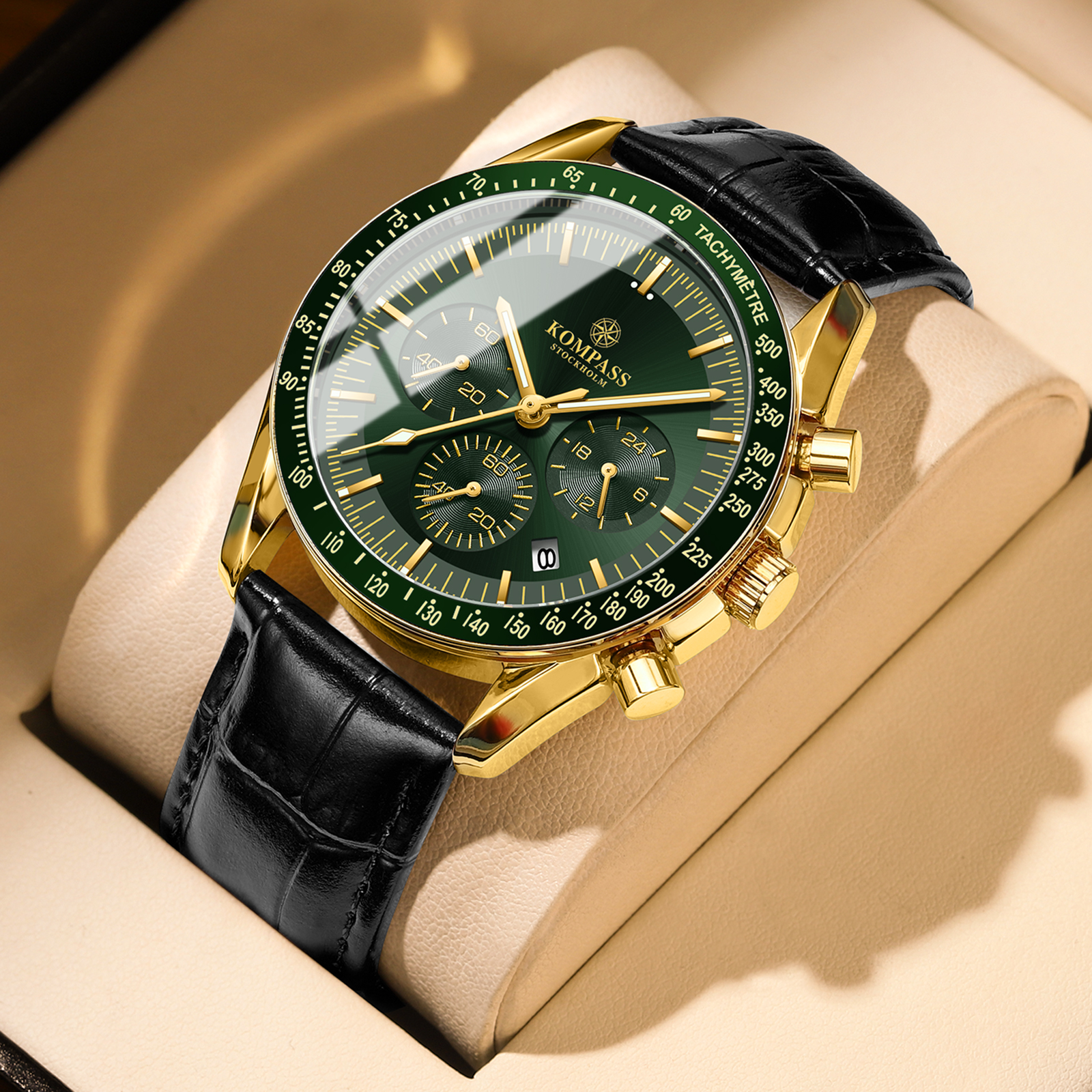 Kompass ChronoSpeed Gold Green Black - 4