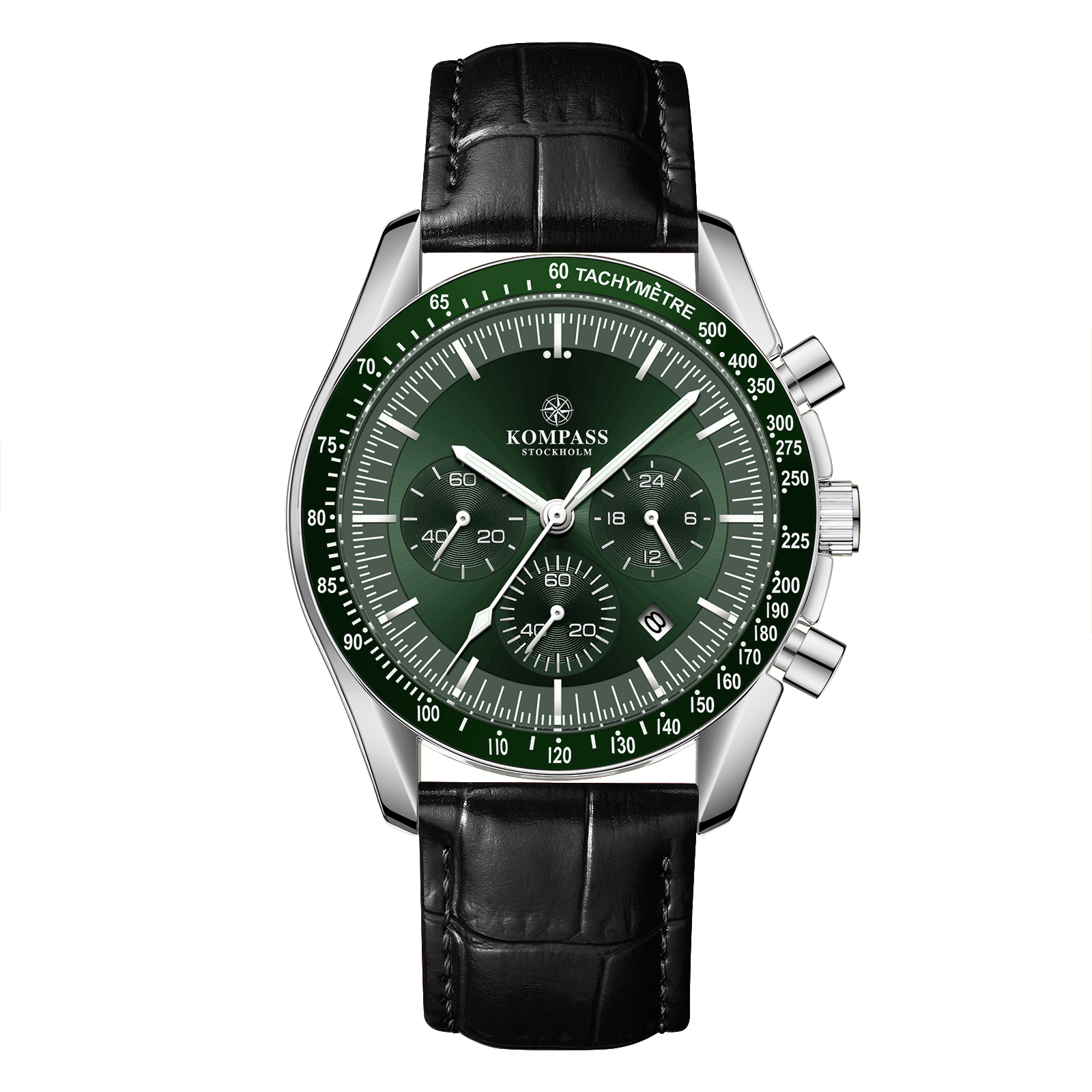 Kompass Stockholm Kompass ChronoSpeed Silver Green Black