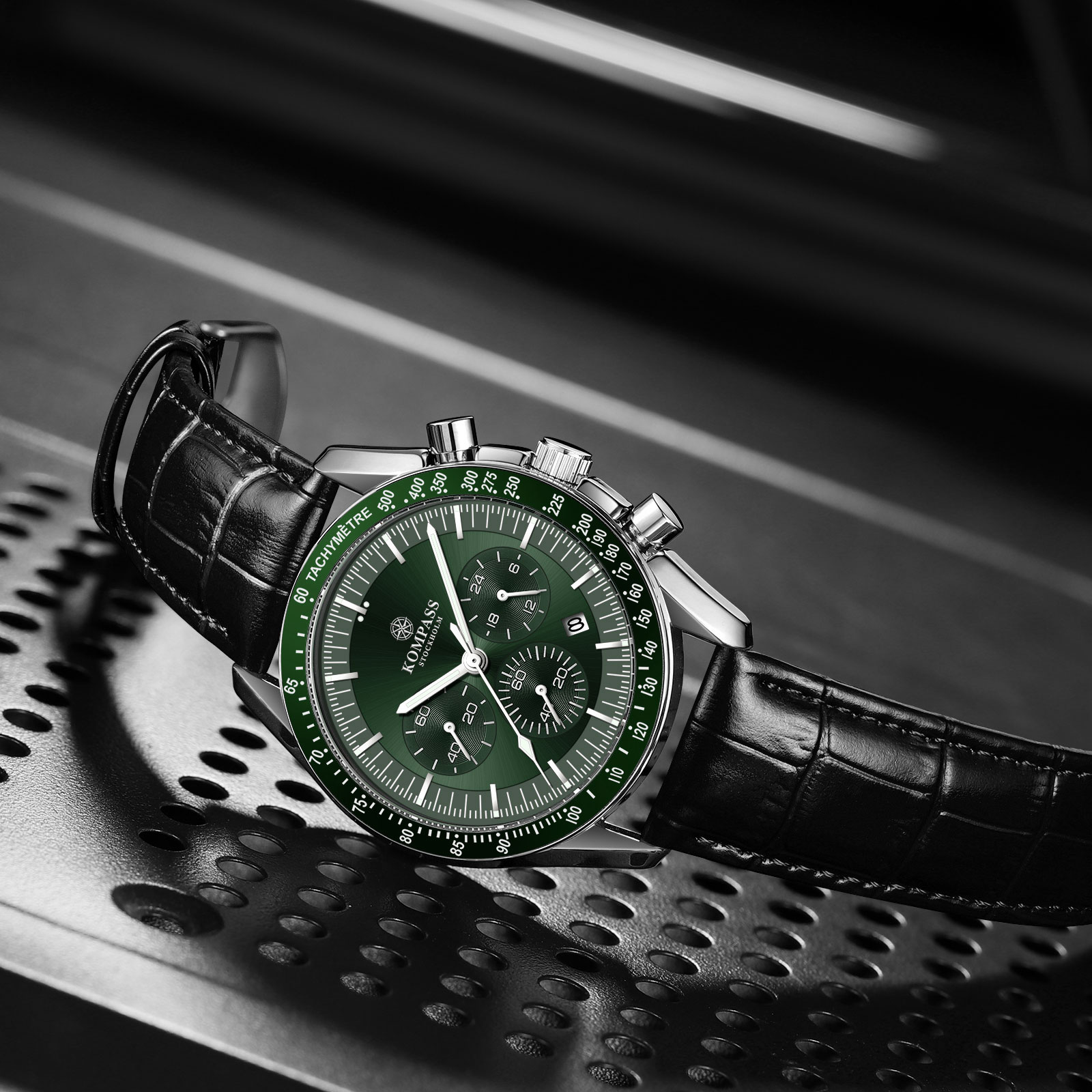 Kompass ChronoSpeed Silver Green Black - 6