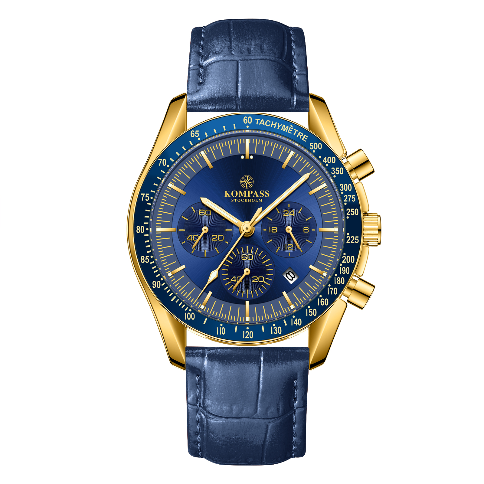 Kompass Stockholm Kompass ChronoSpeed Gold Blue