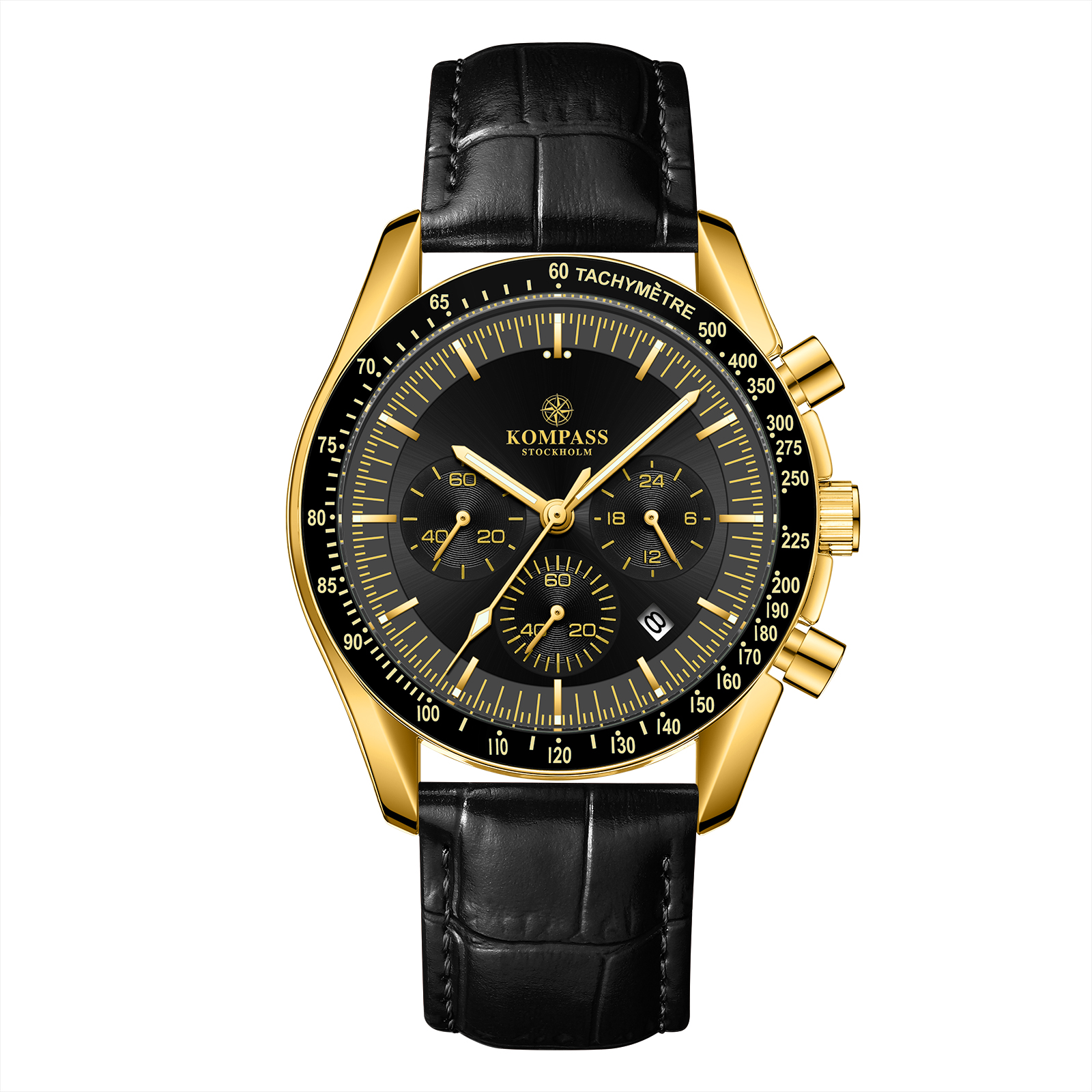 Kompass Stockholm Kompass ChronoSpeed Black Gold