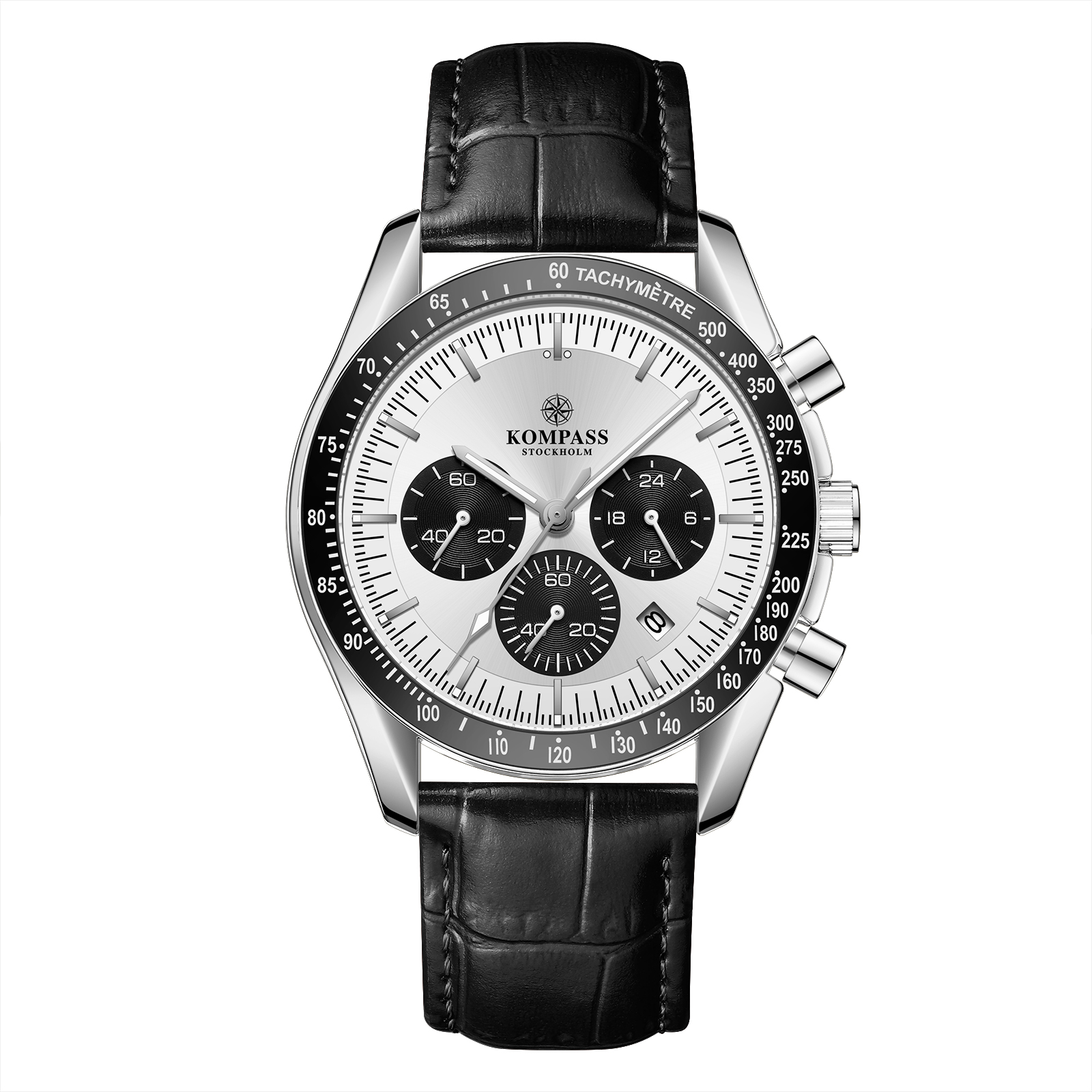 Kompass Stockholm Kompass ChronoSpeed Silver Black