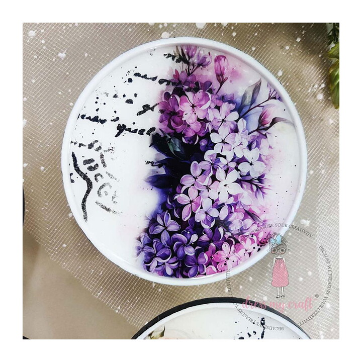 Dress My Craft Mini Transfer Me Sheet - Royal Hydrangea