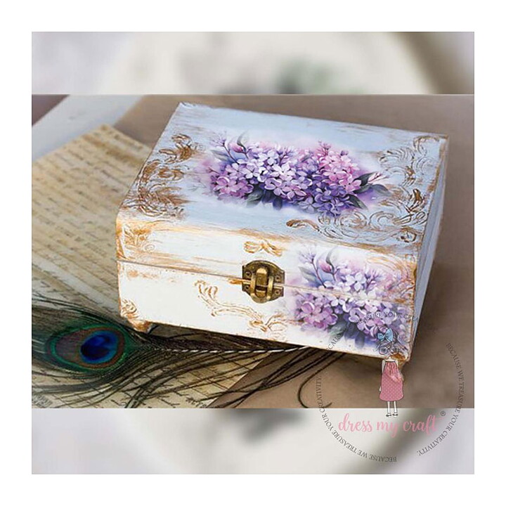 Dress My Craft Mini Transfer Me Sheet - Royal Hydrangea