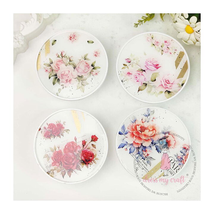 Dress My Craft Mini Transfer Me Sheet - Elegant Roses