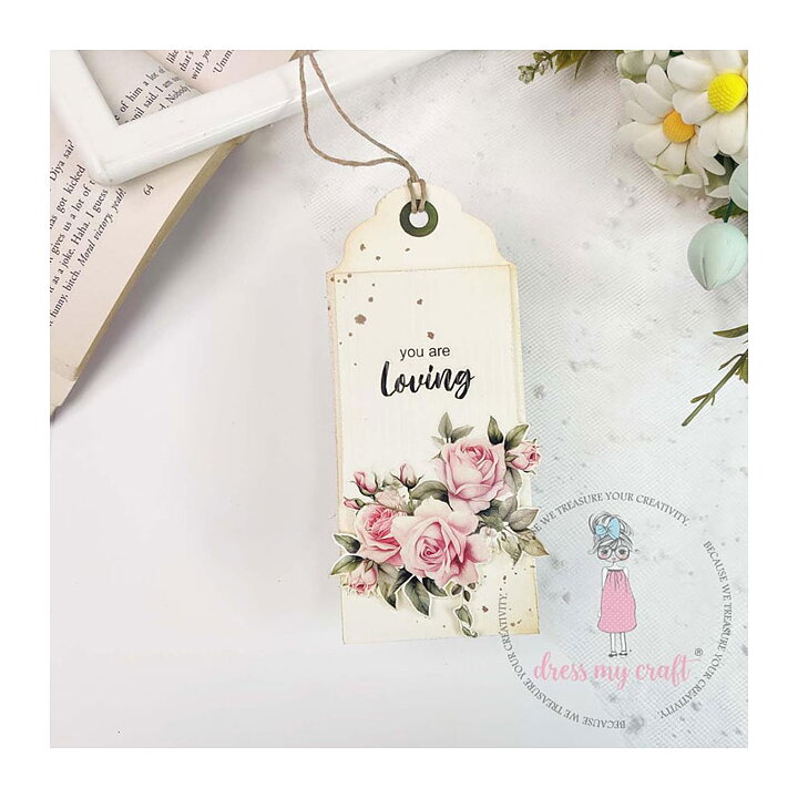 Dress My Craft Mini Transfer Me Sheet - Elegant Roses