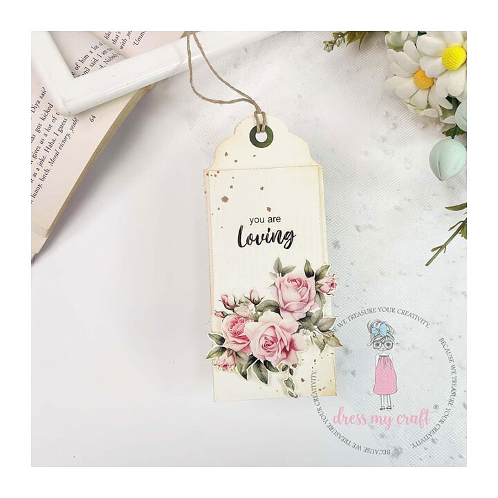 Dress My Craft Mini Transfer Me Sheet - Elegant Roses