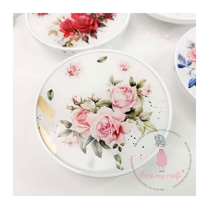 Dress My Craft Mini Transfer Me Sheet - Elegant Roses