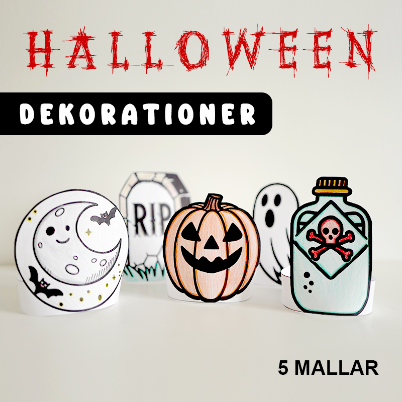Halloweenpyssel. Läskiga dekorationer