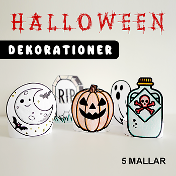 Halloweenpyssel. Läskiga dekorationer