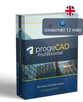 Uppdatera engelsk progeCAD, nätverk, 12 månaders underhållsavtal