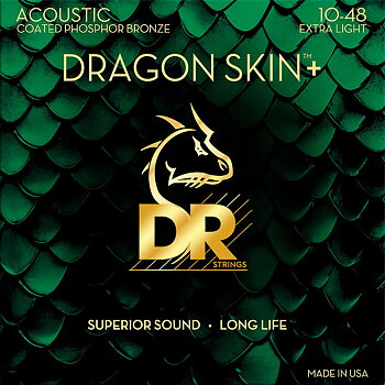DR Dragon Skin+ DAP-10 Phosphor Bronze Acoustic Strings 010-048