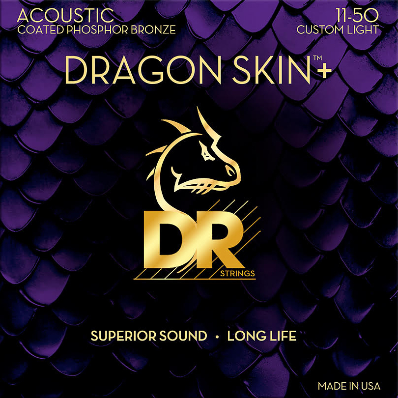 DR Dragon Skin+ DAP-11 Phosphor Bronze Acoustic Strings 011-050