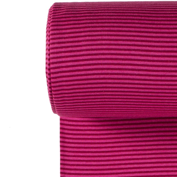 Randig Muddväv Rosa Cerise