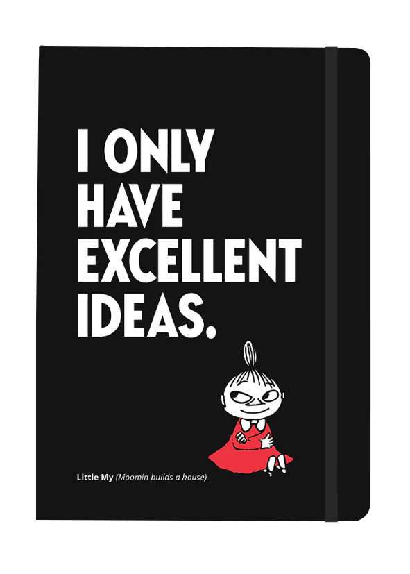 Mjukpärmad Mumin Anteckningsbok A5 - I only have excellent ideas