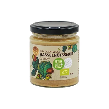 Hasselnötssmör Crunchy Eko. 210g,  Mother Earth
