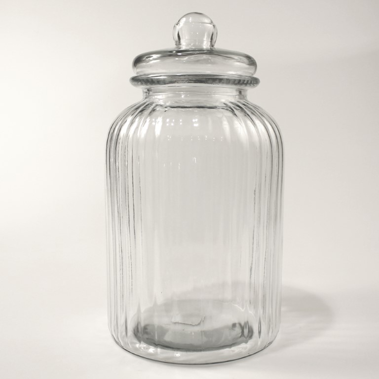 Glasburk med lock 5L