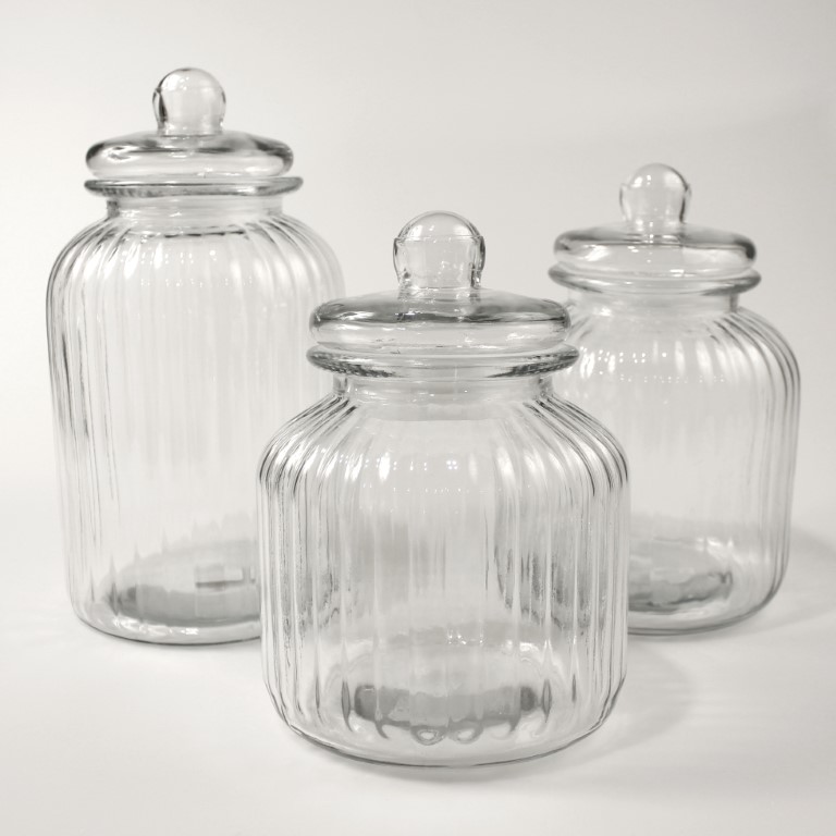 Glasburk med lock 5L - 2