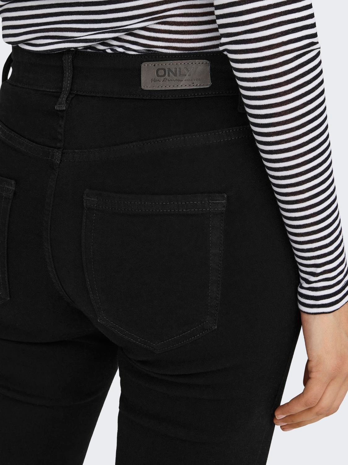 Only - Blush Flared Jeans Svart Denim - 6