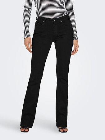 Only - Blush Flared Jeans Svart Denim
