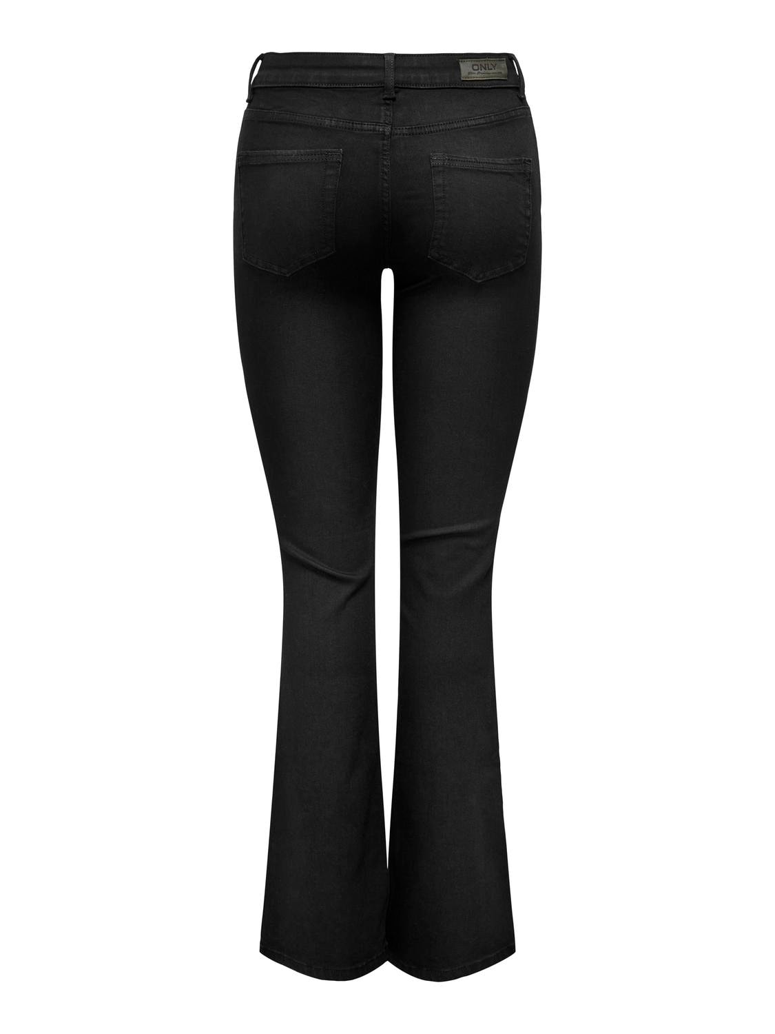 Only - Blush Flared Jeans Svart Denim - 3