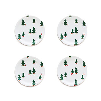 CHRISTMAS FOREST  Set of 4 Coasters - 11cm 