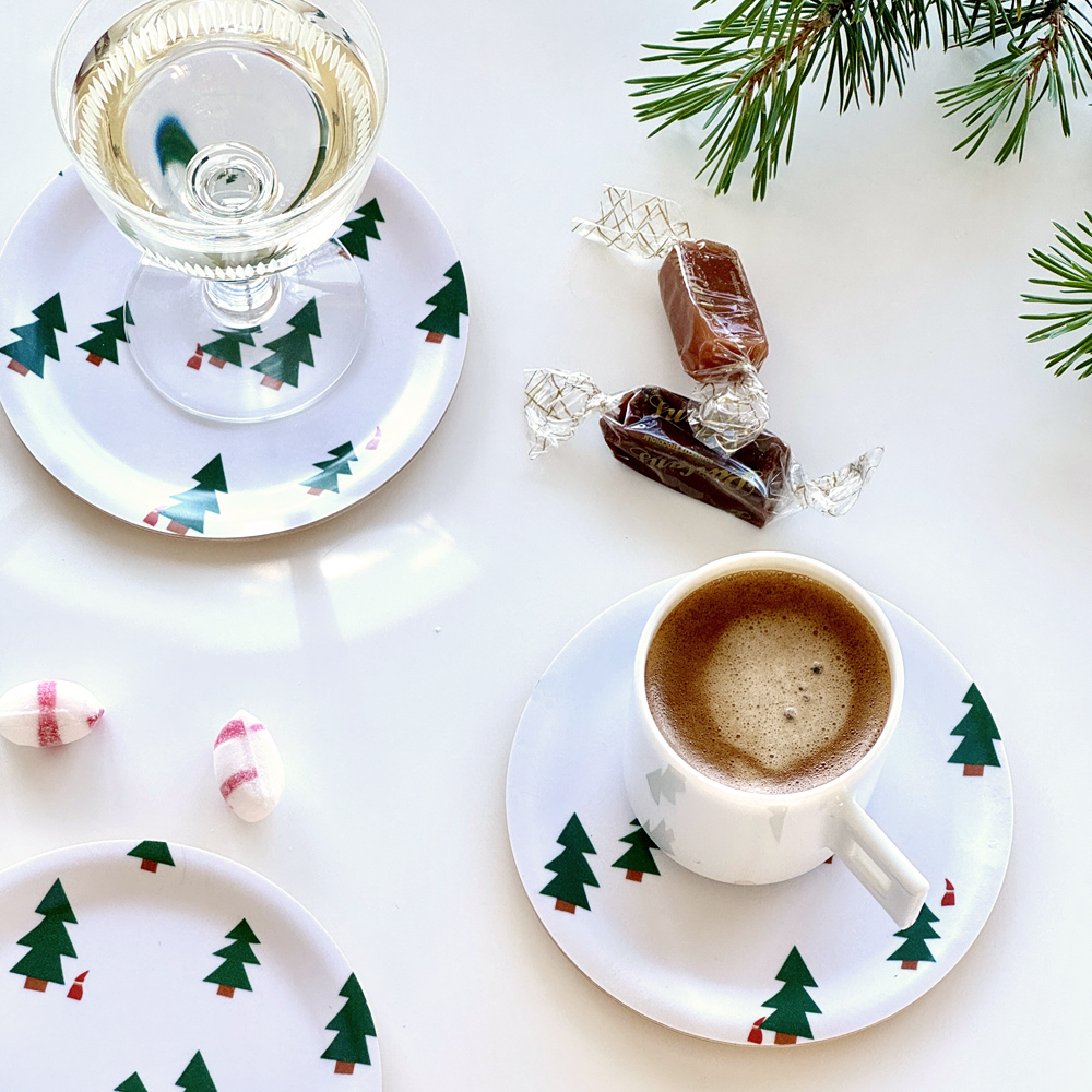 CHRISTMAS FOREST  Set of 4 Coasters - 11cm  - 2